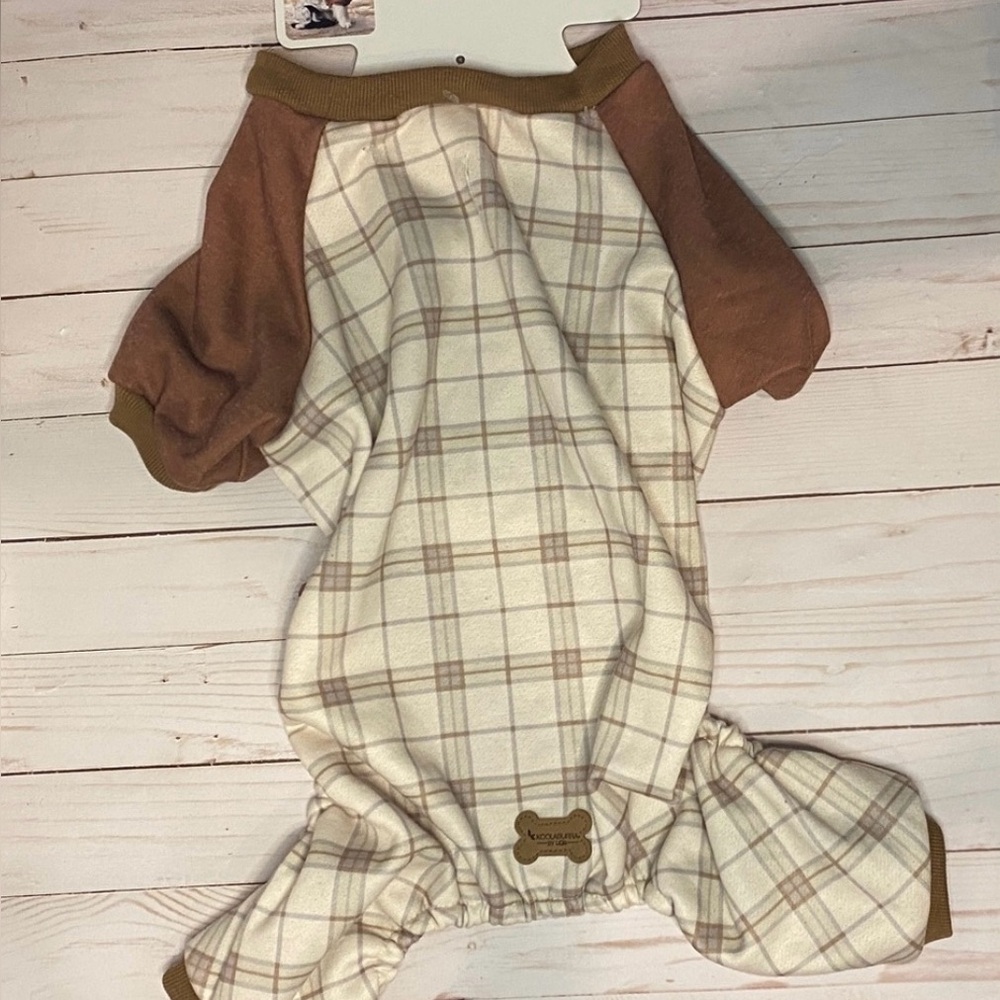 Koolaburra Brown and Cream Plaid Dog Pajama